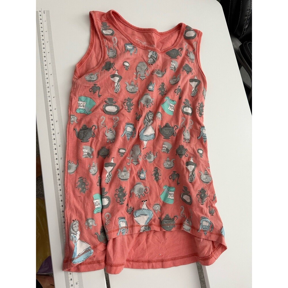 Disney ALICE IN WONDERLAND Tank Top Tea Party Print Size Medium